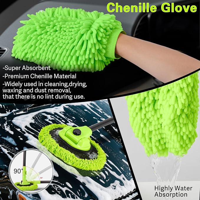 Car Wash Brush with Long Handle - Image 5