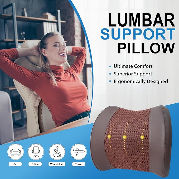 Memory Foam Lumbar Support Cushion Relieves Lower Back Pain - Image 2