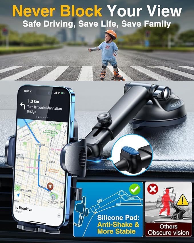 2025 YRU Ultimate Car Phone Holder Mount 【90+LBS Safest Strongest&Patent - Image 7