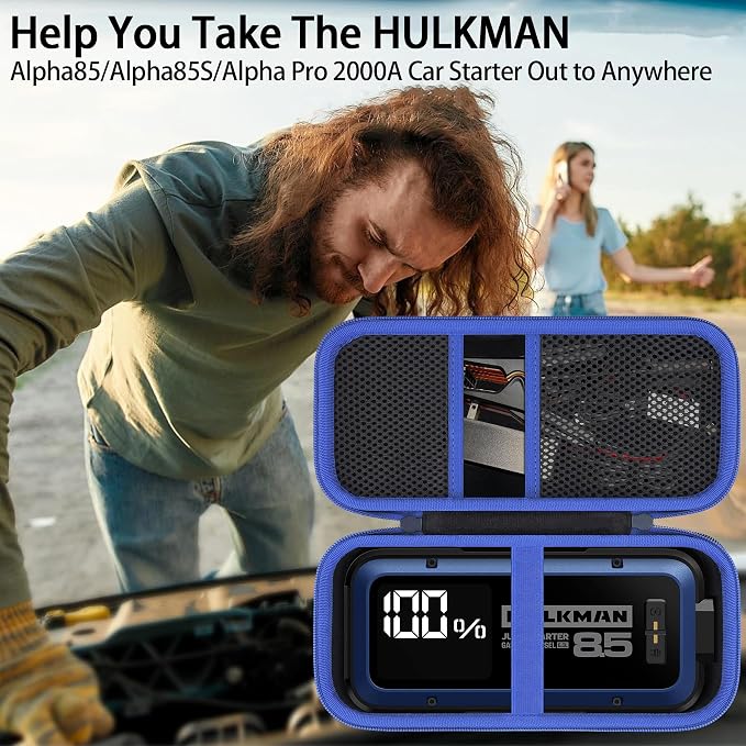 Aenllosi for HULKMAN Alpha85/Alpha85S/Alpha Pro Jump Starter Hard Carrying Case - Image 8