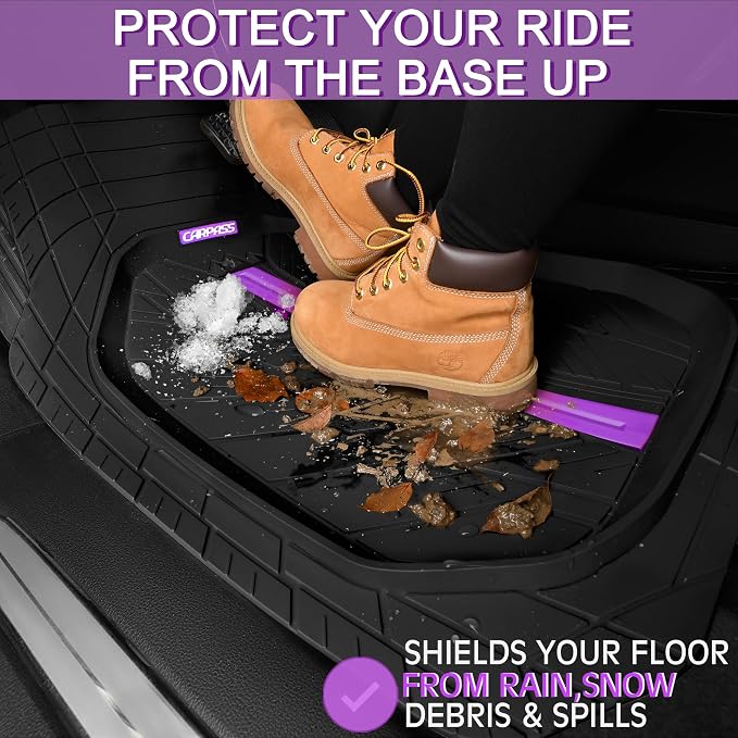 CAR PASS Tire Tread DeepDish Rubber Floor Mats - Image 5