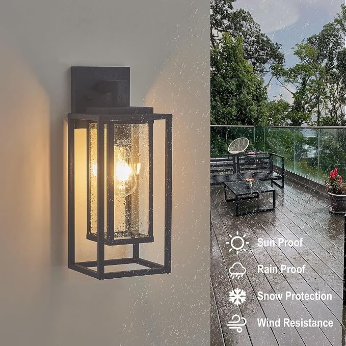 18" Outdoor Wall Light Fixtures Waterproofed Exterior Lantern W/Sturdy - Image 7