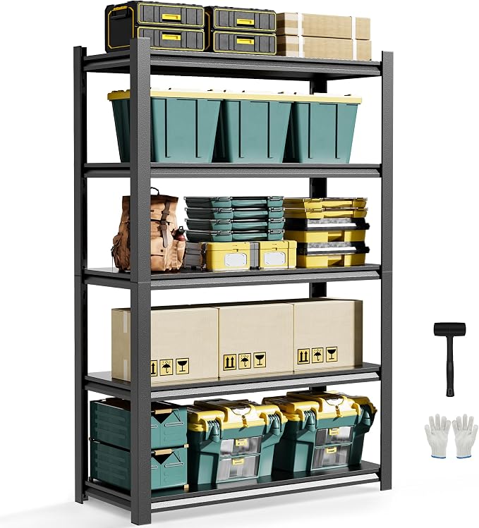 JHYKHG 72" W Storage Shelves, 5-Tier Heavy Duty Garage Shelving, Adjustable by Unknown