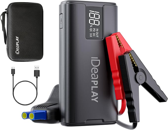 IDEAPLAY J10 Jump Starter, 2000A 12V Car Battery Jump Starter Portable by iDeaPLAY