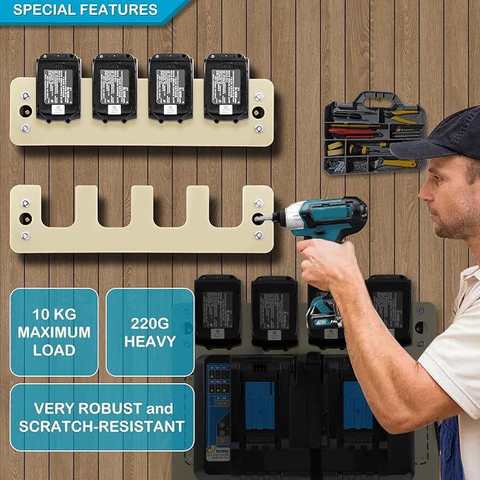 FETESNICE Battery Holder Wall Mount - Image 8