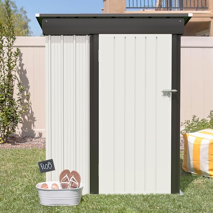 JUMMICO Metal Outdoor Storage Shed 5 x 3 FT Metal Shed - Image 6