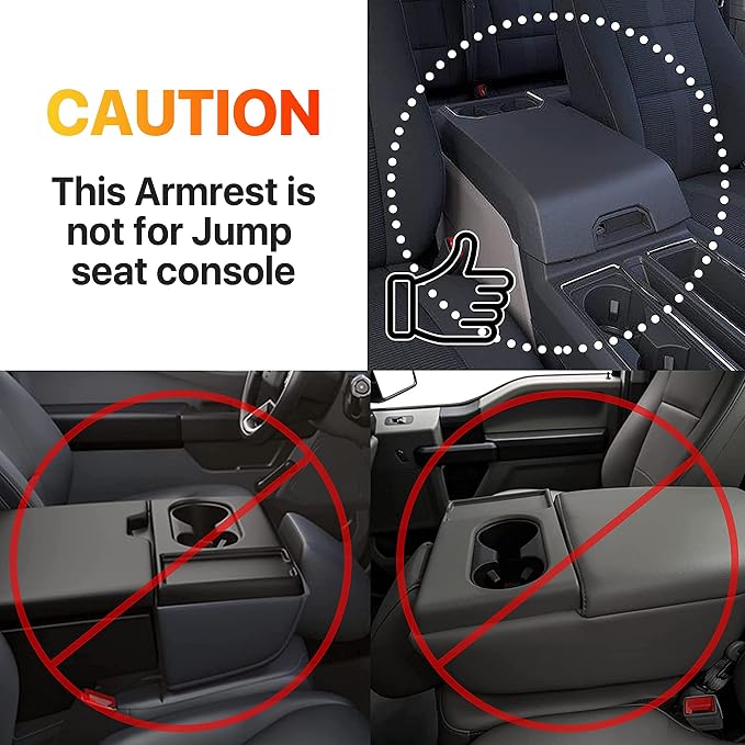 KMMOTORS F150 Center Console Cover, Thick Armrest Cushion, Interior Accessories - Image 7