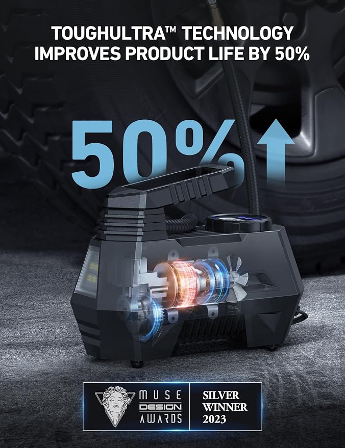 AstroAI Tire Inflator Portable Air Compressor Tire Air Pump - Image 3