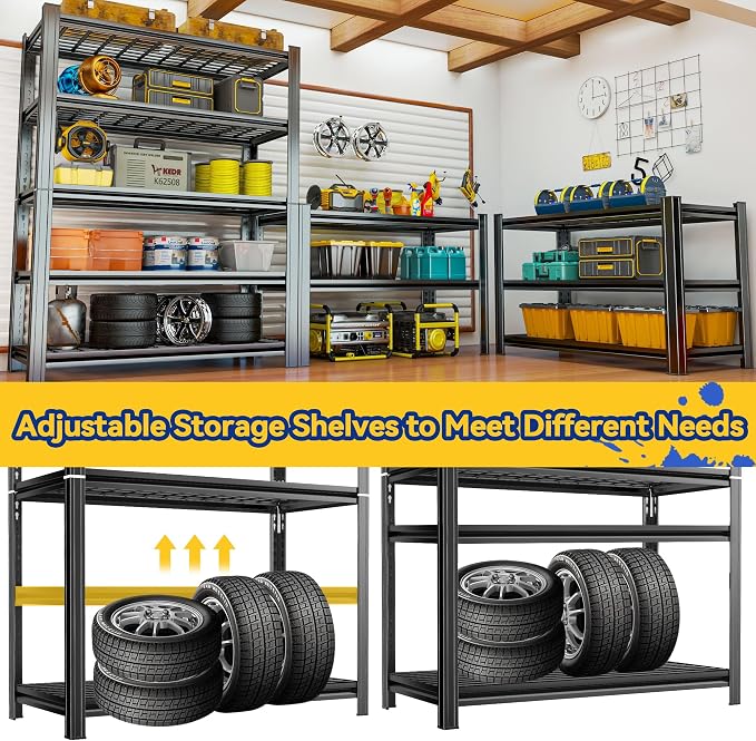 Garage Shelving, Heavy Duty 5-Tier Wire Shelving Unit - Image 7