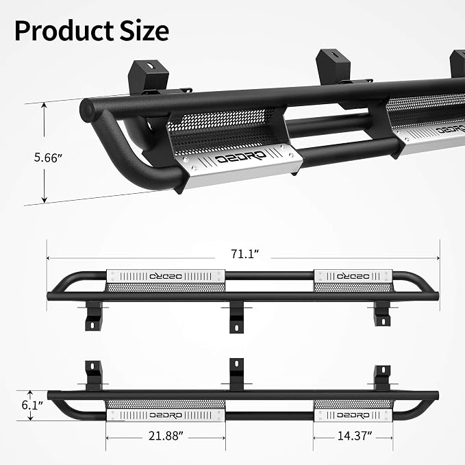OEDRO 6 inch Running Boards, Drop Side Steps Compatible - Image 7