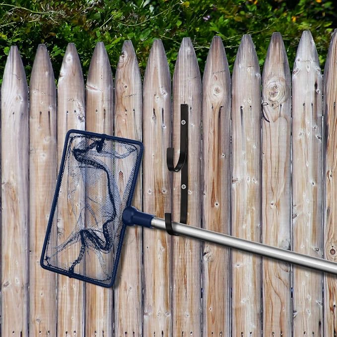 6 Pieces Pool Pole Hook Hanger Swimming Metal Brackets Pool Hook - Image 5