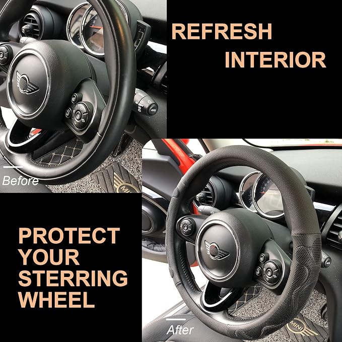 PINCTROT Comfy Grip Steering Wheel Cover, Anti-Slip Design, Universal 14.5-15 - Image 4