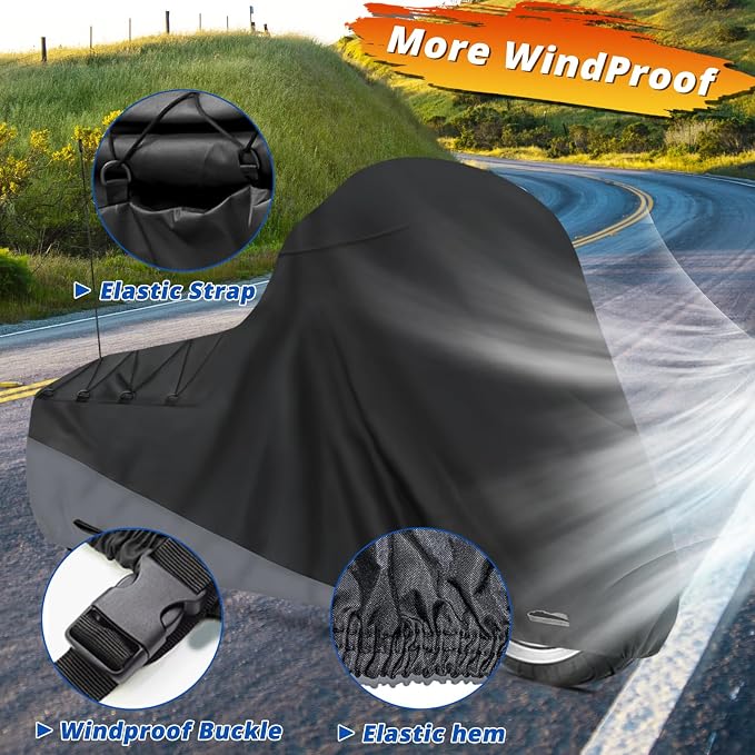 XYZCTEM Motorcycle Cover for Touring Models Harley Davidson Road King Road - Image 3