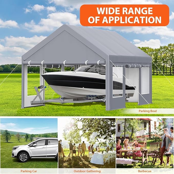 13x20 Ft. Metal Carport Garage - Image 5