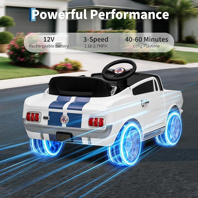 12V Ride on Car Licensed Shelby GT350, Battery Powered Ride On Toy - Image 2