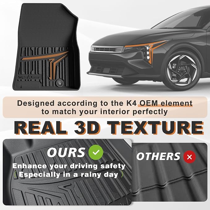 TripleAliners Floor Mats & Trunk Mat Full Set Compatible - Image 5