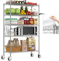 Wire Shelving with Wheels, 3000 Lbs Storage Shelves Heavy Duty, by Raynesys