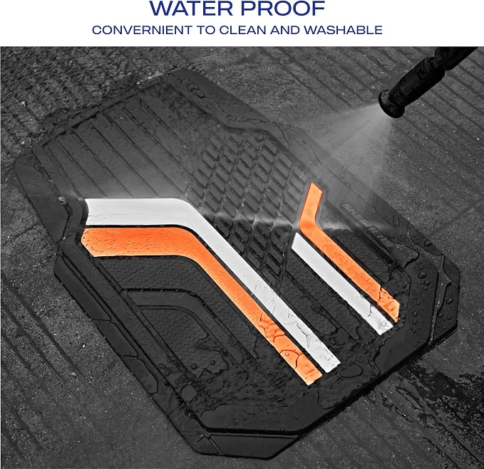 Skechers Heavy Duty Rubber Car Floor Mats, Dual Color Design Floor Mats - Image 5