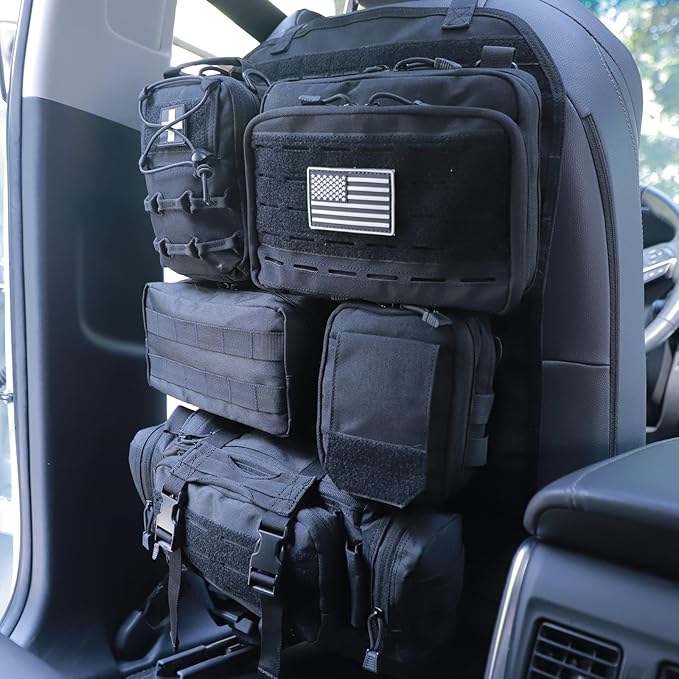 Universal Tactical Seat ​Back Organizer Vehicle Molle Panel Organizer Storage - Image 6