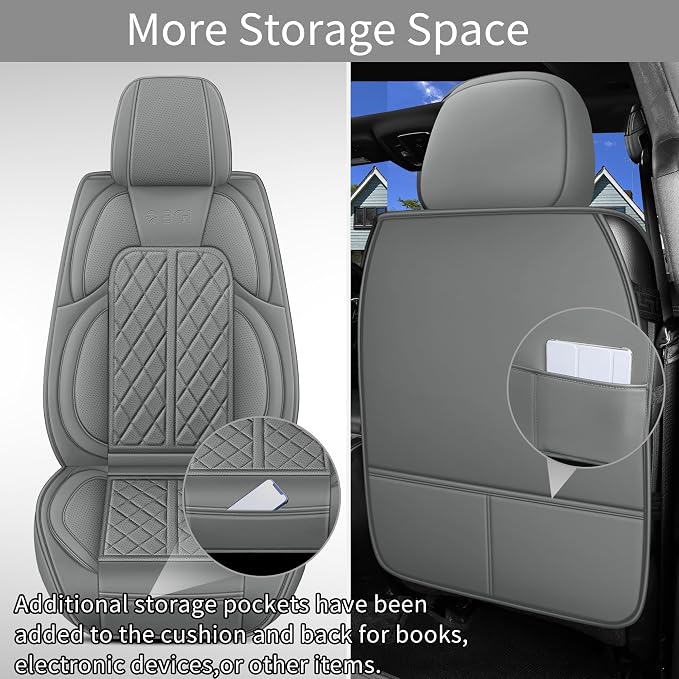 Car Seat Cover Custom Fit for Dodge Ram 1500 2500 3500 2002-2024 Faux Leather - Image 5