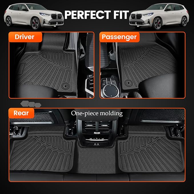 KMF Custom Fit Floor Mats for BMW X3 2025 M50/30 xDrive Accessories, All - Image 5