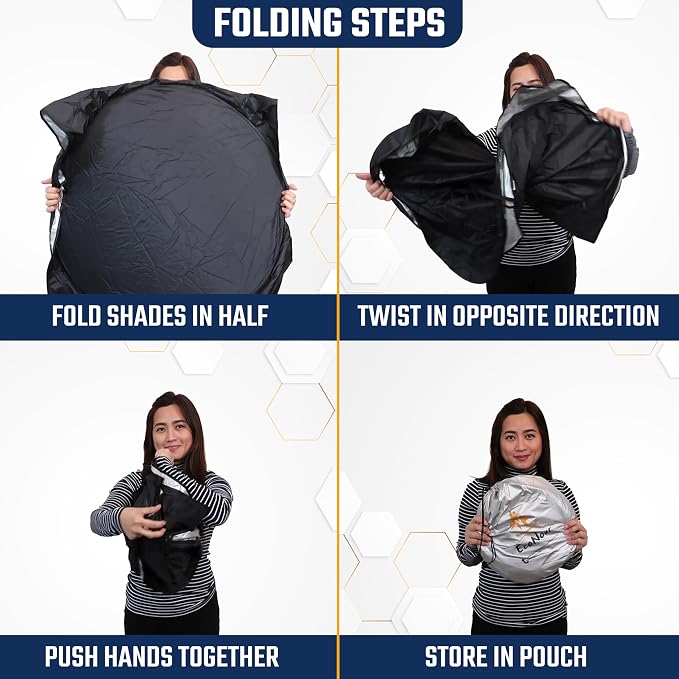 EcoNour Car Windshield Sunshade | Advanced Light-Blocking Protection | Foldable - Image 5