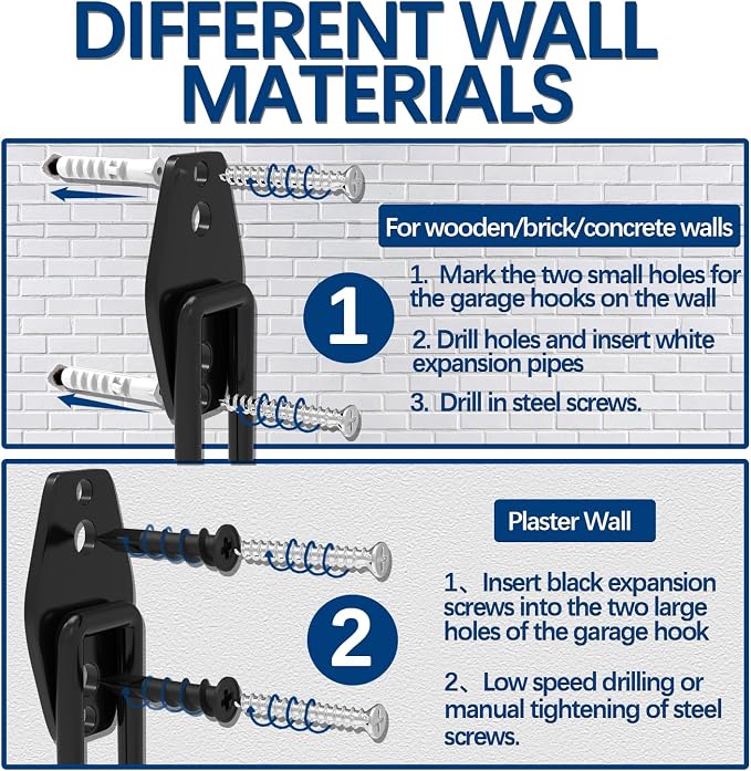 3-H Garage Wall Hooks 31 Pack, Garage Hooks Heavy Duty - Image 7