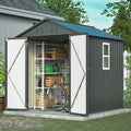 6x6 ft Metal Storage Shed Outdoor, Metal Steel Utility Tool Shed Storage House by Jaxilyn