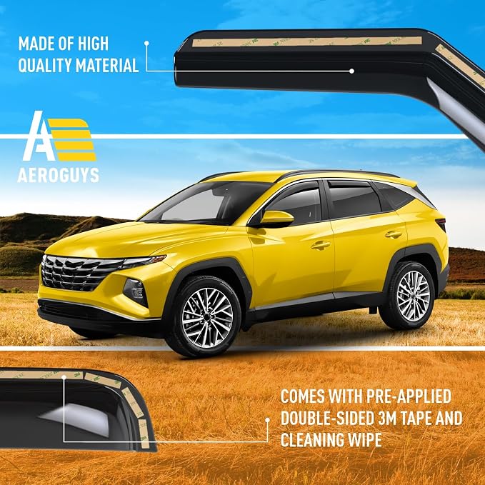 Extra Durable Window Deflectors in-Channel Window Visors Rain Guards Fit - Image 6
