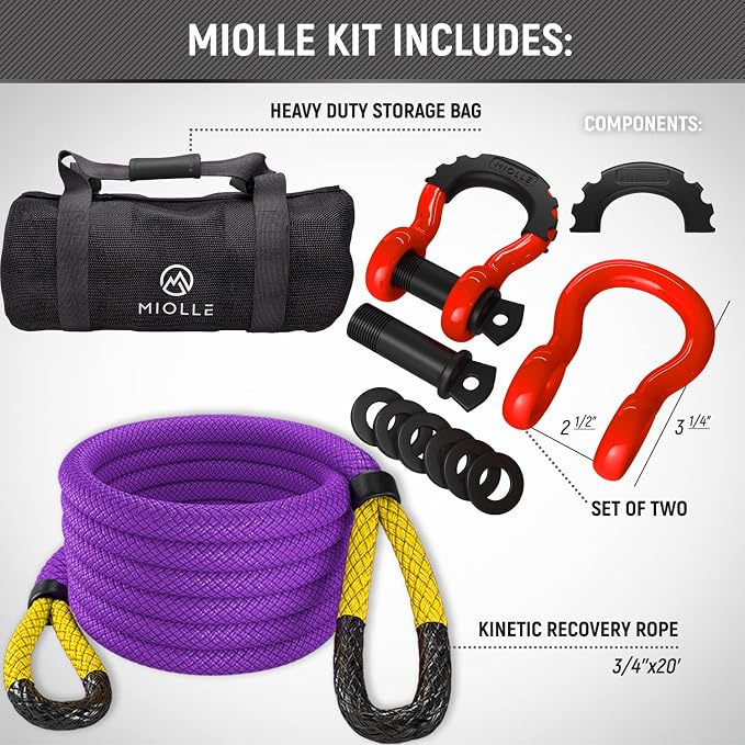 MiolleGear Kinetic Recovery Tow Ropes - Image 2