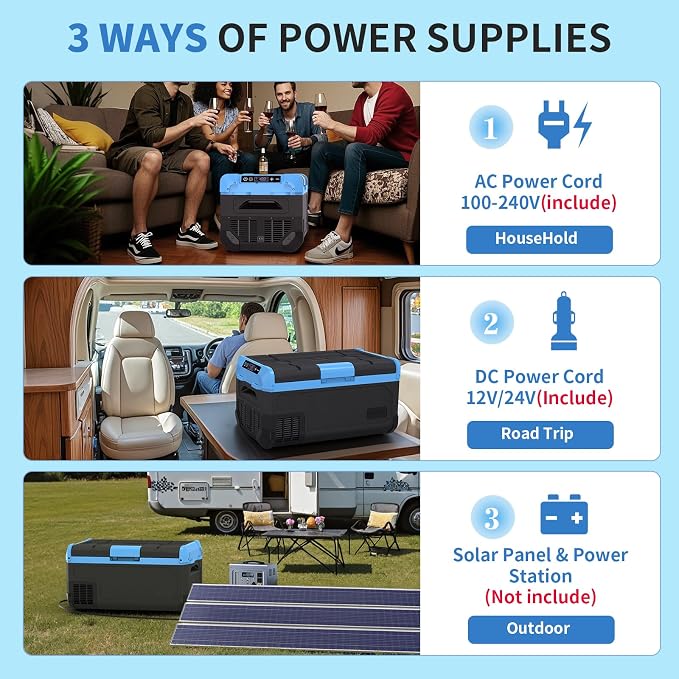 30L Car Refrigerator Freezer, 32QT Single Zone Portable Fridge - Image 4