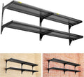 2-Pack×2 Tier 1.3x3ft Garage Shelving Wall Mounted, 800 lbs Load by Unknown