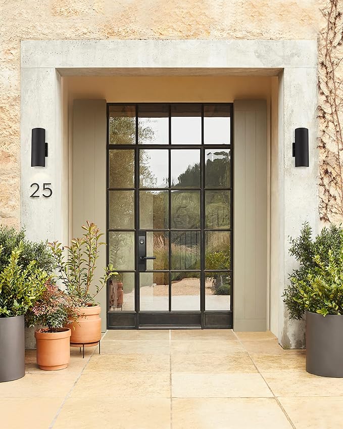 Ken & Ricky Outdoor Light Fixture, Modern Outdoor Sconce Wall Lights, Cylinder - Image 7