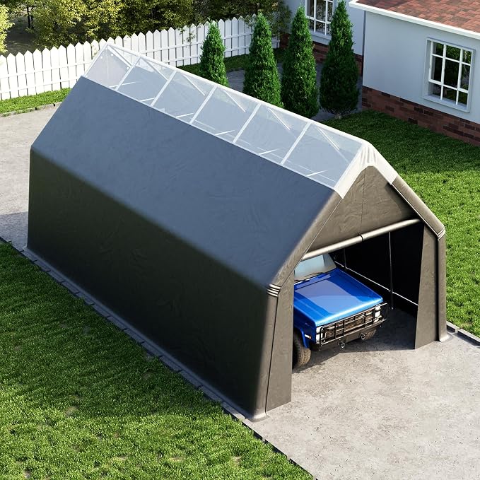 Skyview Portable Garage, 13x24 FT Heavy Duty Carport Canopy - Image 7