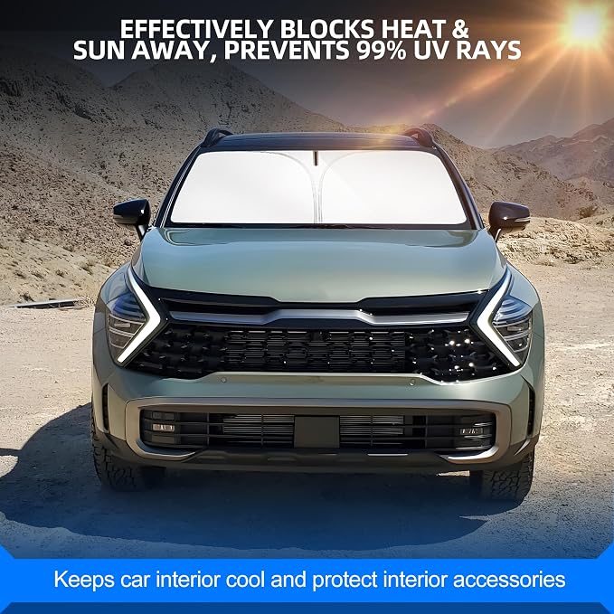 Windshield Sun Shade for Kia Sportage NQ5 2023-2025 Foldable Sunshade Custom - Image 7