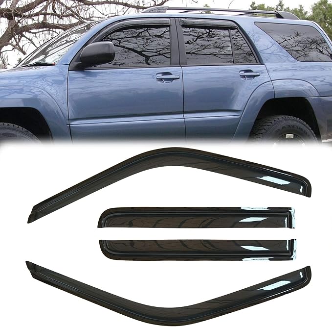 4pcs Original Shatterproof Outside Mount Style Sun Rain Guards Durable Side - Image 3
