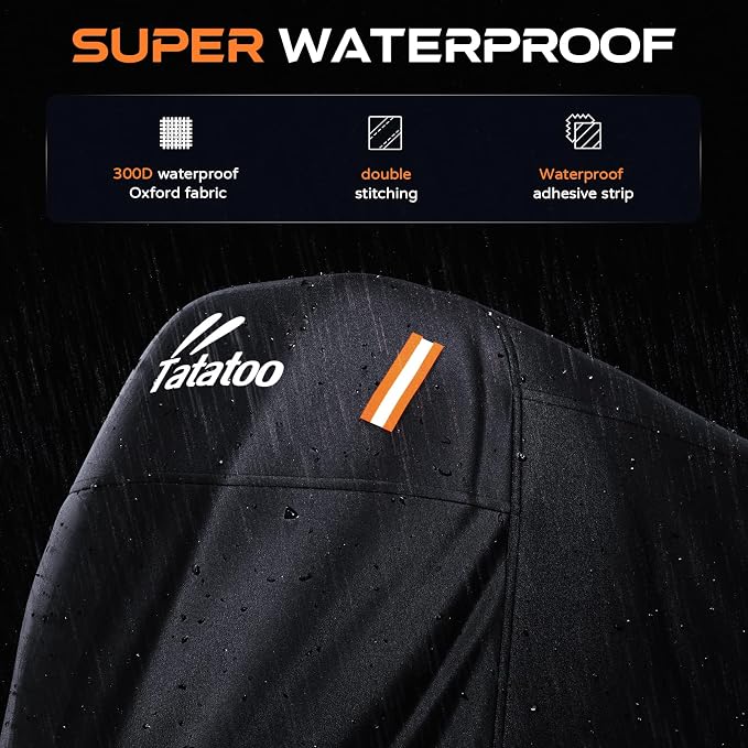 Motorcycle Cover Waterproof Outdoor, 300D Heavy Duty, UV & Rain Resistant - Image 3