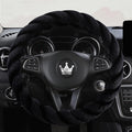 Luxury Fluffy Winter Car Steering Wheel Cover by HighnessHwoo