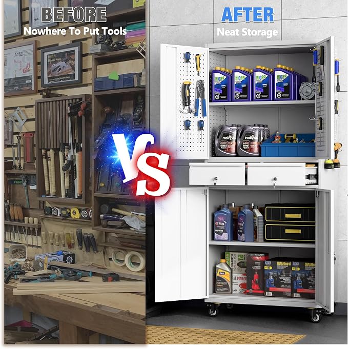 Metal Garage Storage Cabinet - Image 6