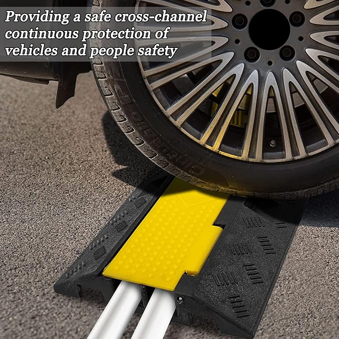CXRCY Cable Ramp 4 Pack 2 Channel 11000lbs axle Capacity Floor Cable Cord - Image 5