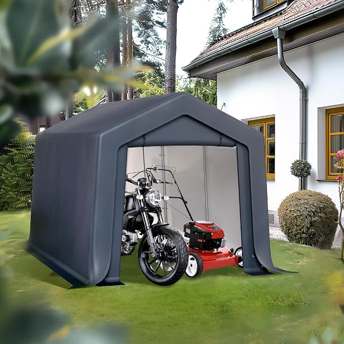 PHI VILLA 8'x12'x7.3' Outdoor Portable Storage Shelter Shed Garage by PHIVILLAThepioneerofcomfortablehouseholdsupplies