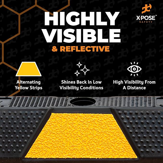 Xpose Safety 72" Heavy Duty Rubber Parking Stopper – 1 Pack Wheel Blocks - Image 4
