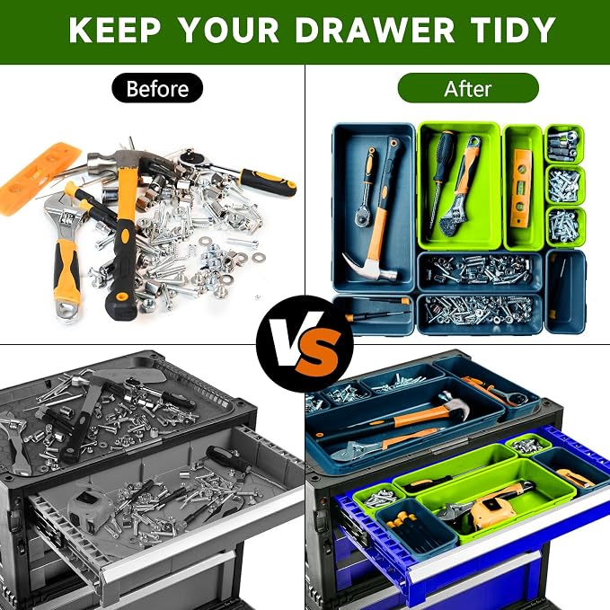 Tool Box Organizer Tray, Toolbox Desk Drawer Organizer, Tool Box Tray, Toolbox - Image 4