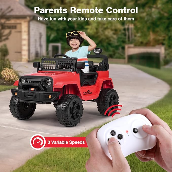 12V Ride On Truck for Kids, Electric Cars for Toddlers w/Remote Control - Image 6