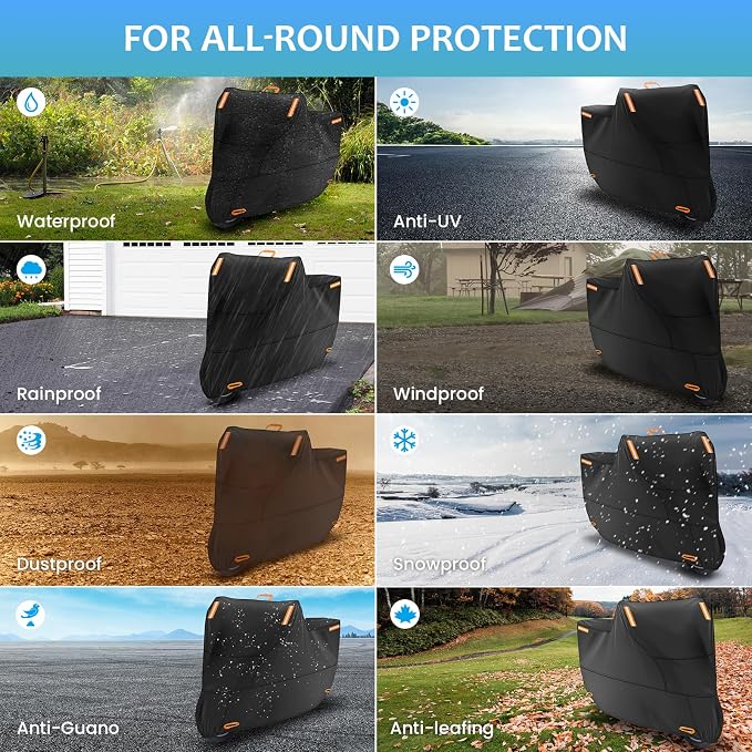Waterproof Motorcycle Cover Outdoor, Motorbike Scooter Moped Rain Dust - Image 6