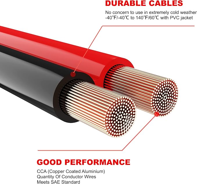 Jumper Cables 4 Gauge 25 Feet Battery Jumper Cables - Image 4