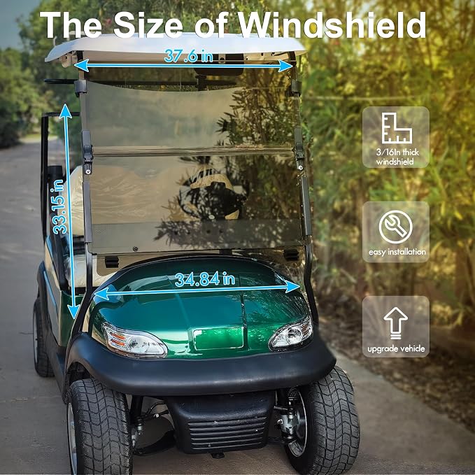 Club Car Precedent Windshield, Golf Cart Windshield - Image 7