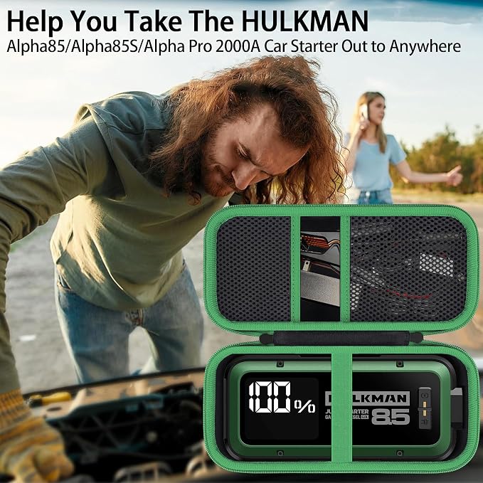 Aenllosi for HULKMAN Alpha85/Alpha85S/Alpha Pro Jump Starter Hard Carrying Case - Image 8