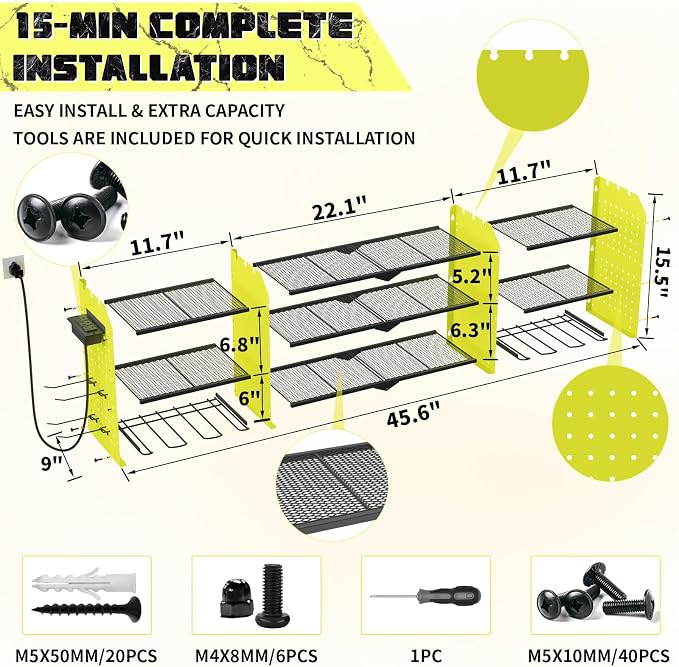 45" Large Power Tool Organizer Wall Mount - Image 3