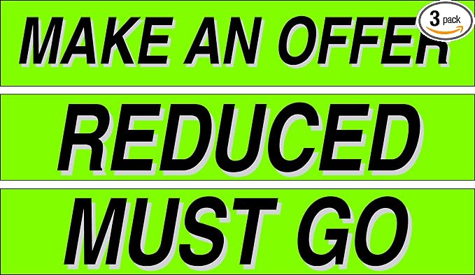 Ez-line Vinyl Windshield Stickers 3 Dozen 15 Inch Chartreuse Slogan Dealership by CarBowz